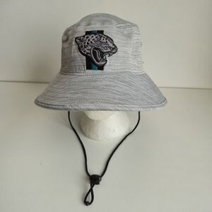 New Era NFL Jacksonville Jaguars Grey Bucket Hat Training Camp Boonie Size M/L